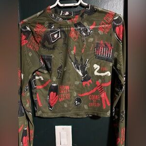 Spirit Halloween Nightmare on Elm Street Mesh Top